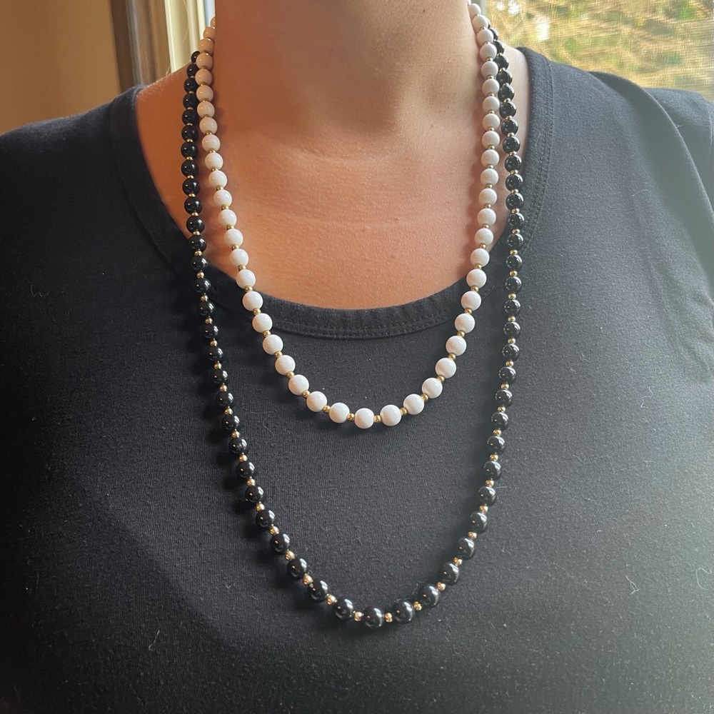2 Vintage Monet beaded necklaces